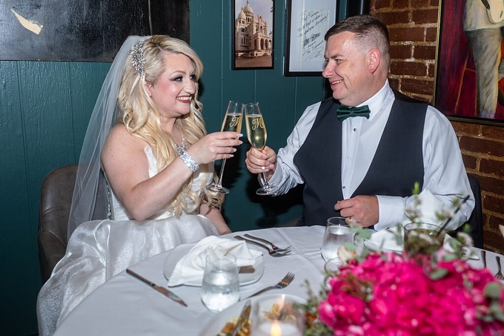 Wedding reception at La Petite Auberge restaurant in Fredericksburg Virginia