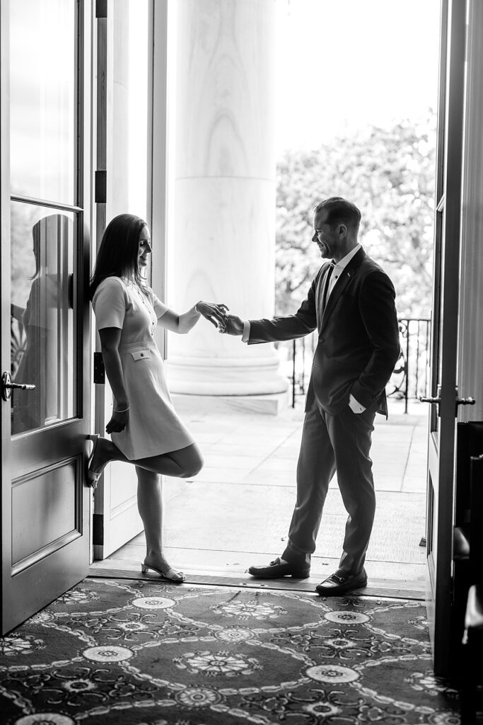 Couple pose near US Capitol | Engagement Photographer Washington DC
