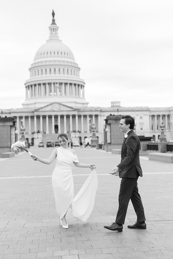 Wedding photo at the US Capitol in DC
