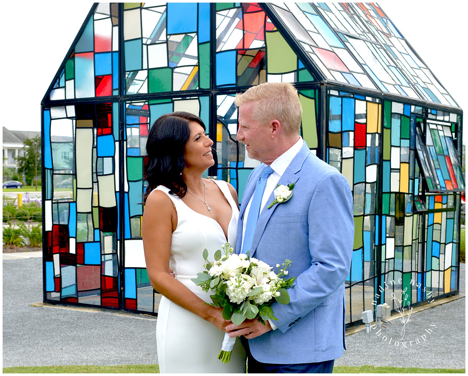 Glass House is great for wedding portraits at Canvas Restaurant