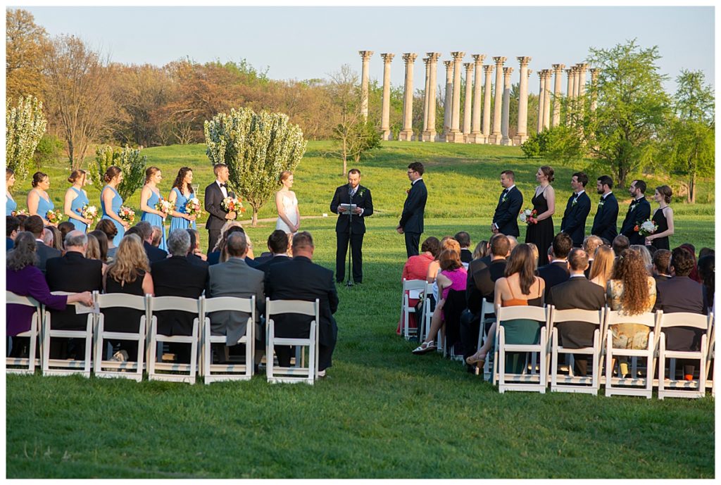 Wedding ceremony in Washington, DC at the U.S. National Arboretum.