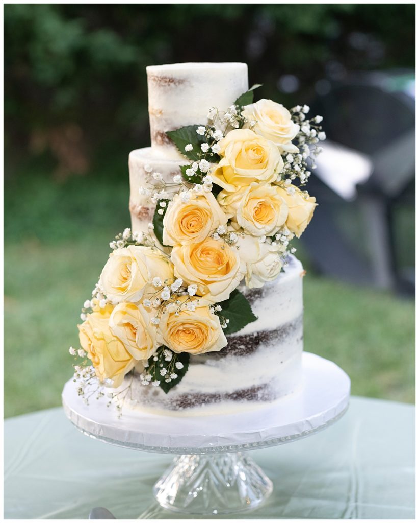Wedding cake for at home Maryland wedding