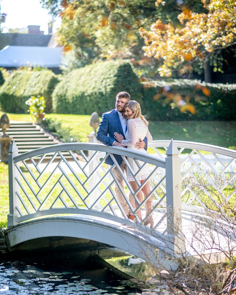 Engagement portrait at the Paca Garden in Annapolis by Annapolis Wedding Photographer Nadine Nasby Photography.