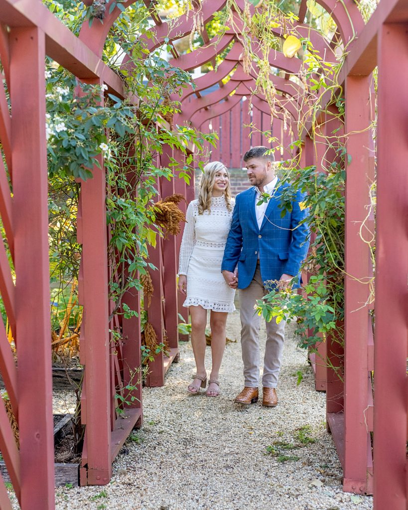 Engagement session in the Paca Garden in Annapolis by Nadine Nasby Photography Annapolis Wedding Photographer.