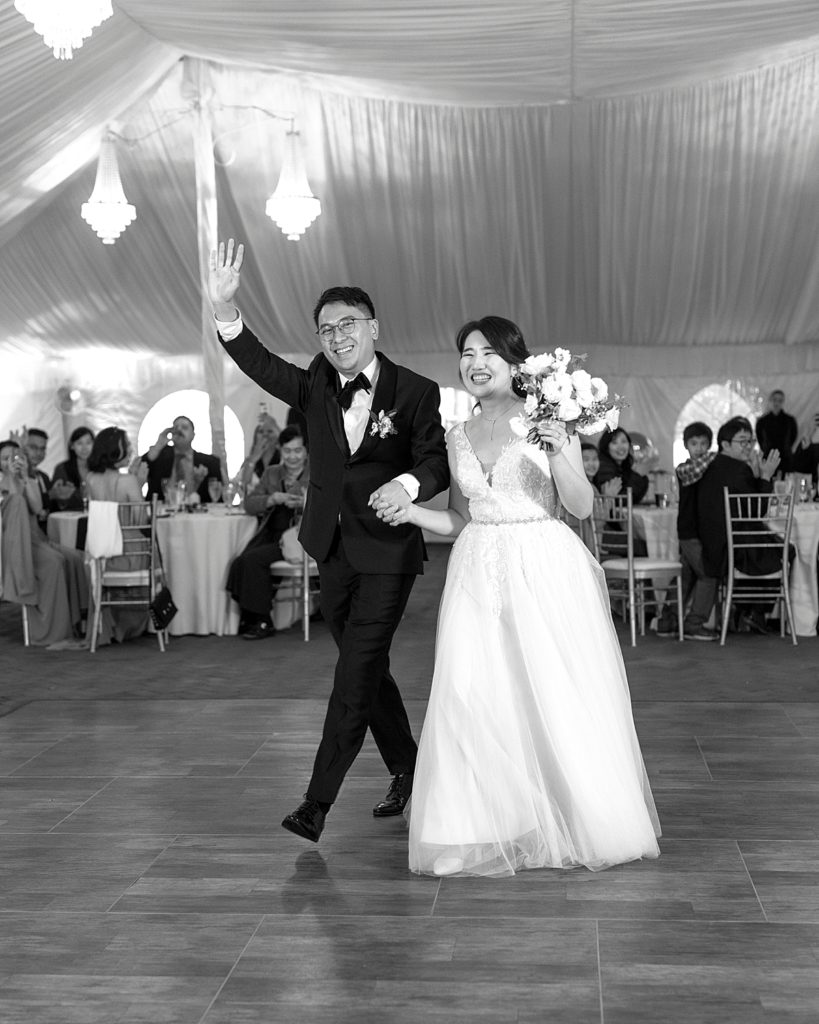Couple's first dance at the Belmont Manor, a Maryland wedding venue.