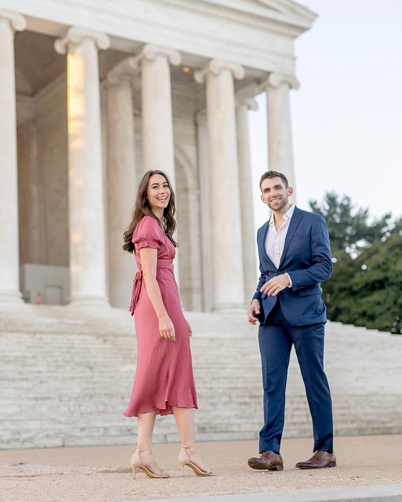 Wedding photography at the DC Jefferson Memorial