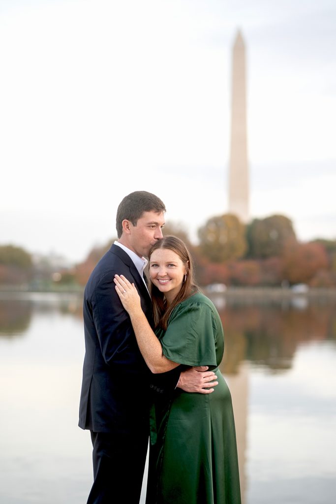 National Monument in background for DC engagement photo