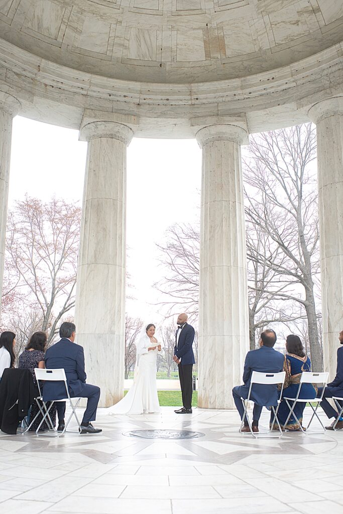Small intimate DC War Memorial wedding