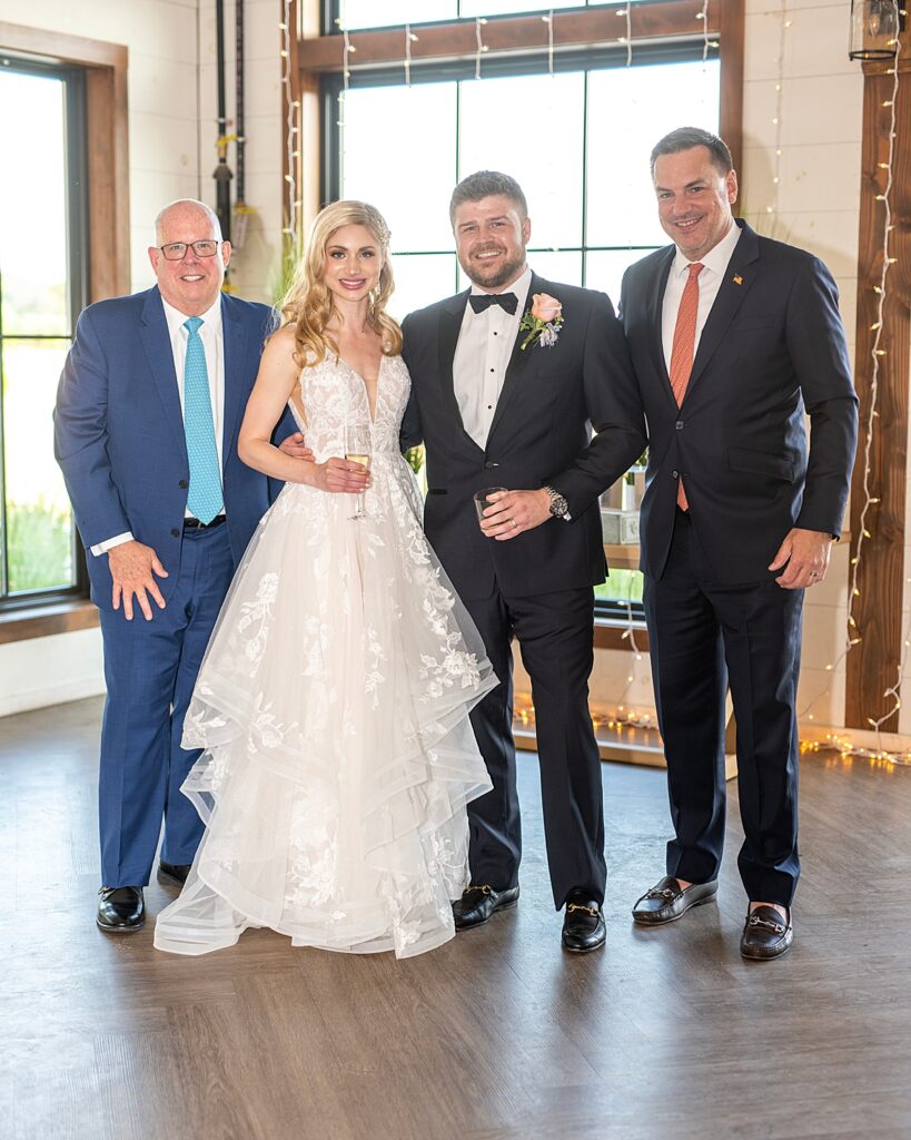 Former Maryland Governor Larry Hogan, his wife, U.S. Representative Richard Hudson and his wife attended the wedding of Ariel and Elliott Guffin at Kent Island Resort.