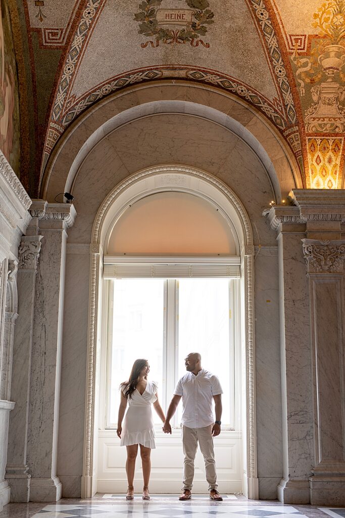 indoor engagement photos dc at the library of congress