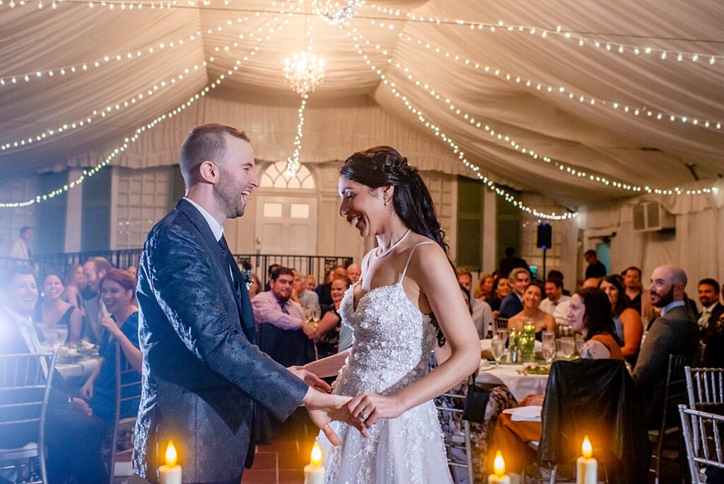 Couple first dance at Grey Rock Mansion