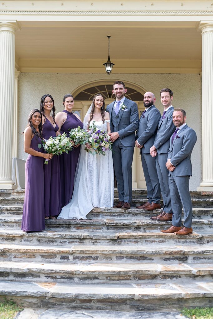 Wedding party portrait at Rust Manor House