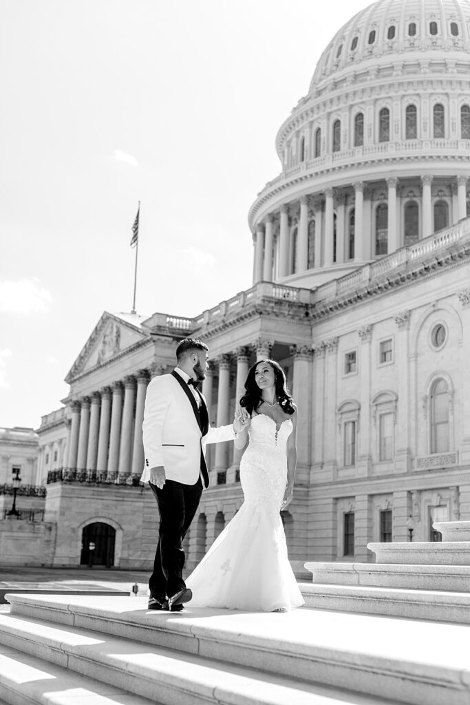 Wedding photos at the US Capitol