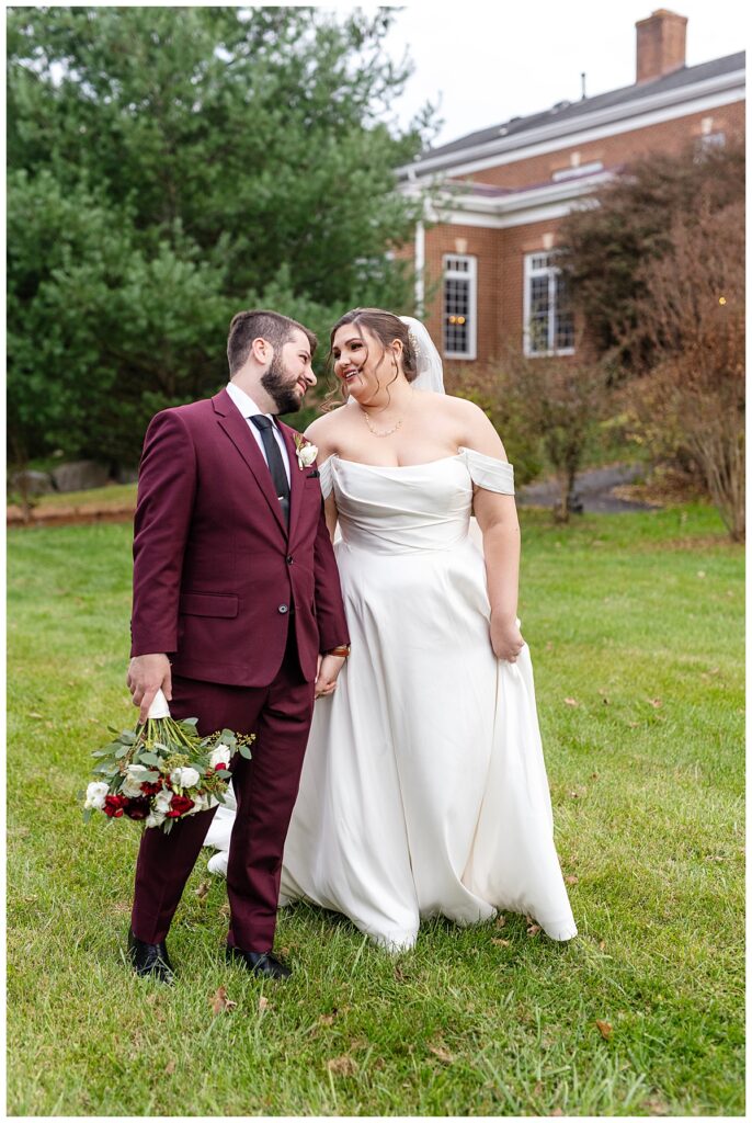 Bride and groom at venue near DC | Rose Hill Manor, a DC photographers pick for weddings near DC