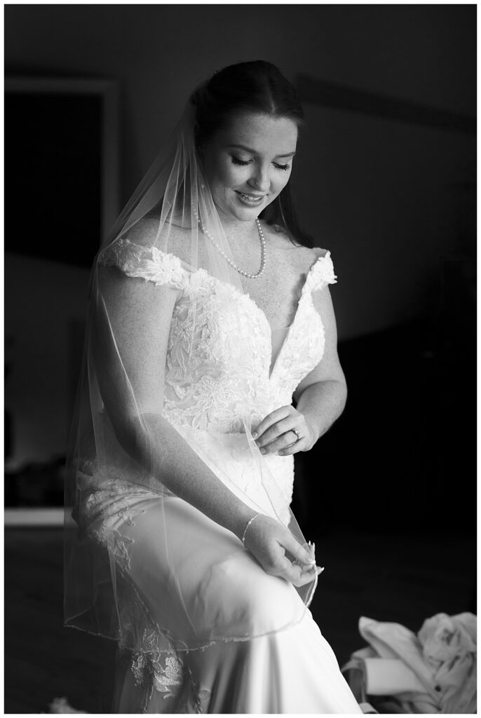 Bride portrait in the bridal suite of Cana Vineyards | wedding venues near DC