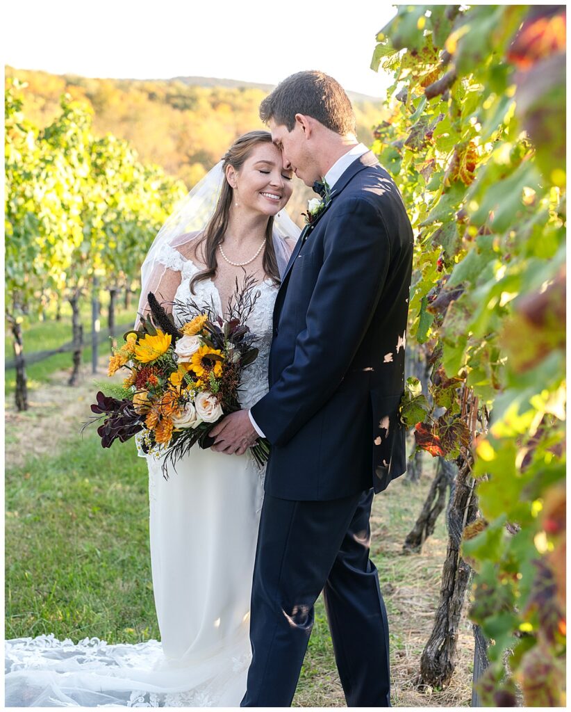 Bride and groom in vineyards | CanaVineyards & Winery | wedding venues near DC