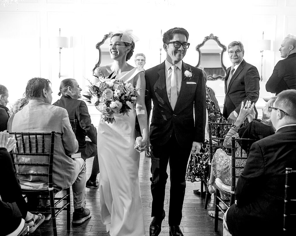 Happy bride and groom at Cedar Knoll brunch wedding | DC wedding photographers always need to get this iconic moment