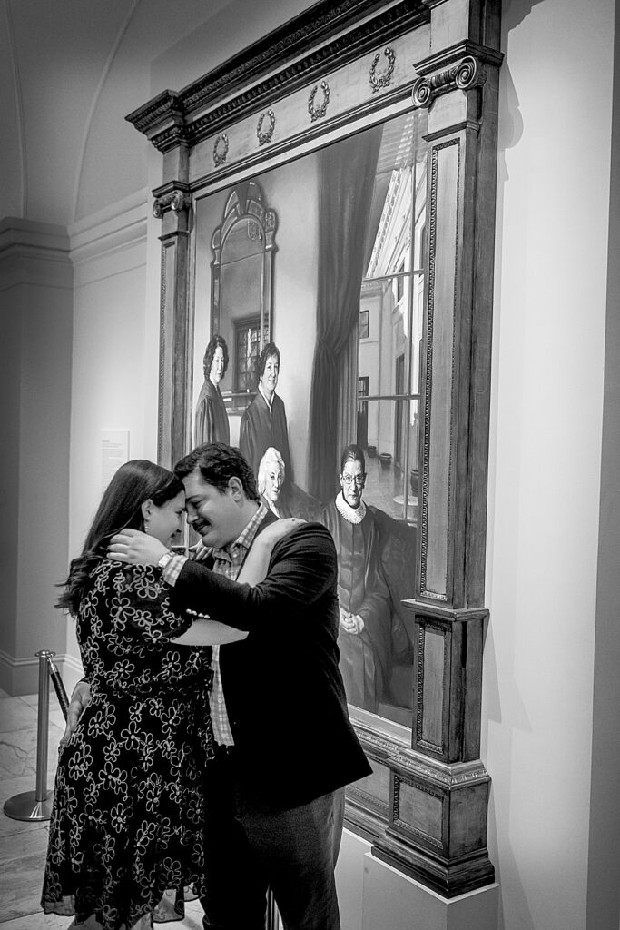 Washington DC engagement photographer session at the National Portrait Gallery