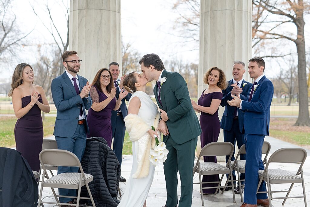 Wedding civil ceremony in DC -eloping at the WWII Memorial