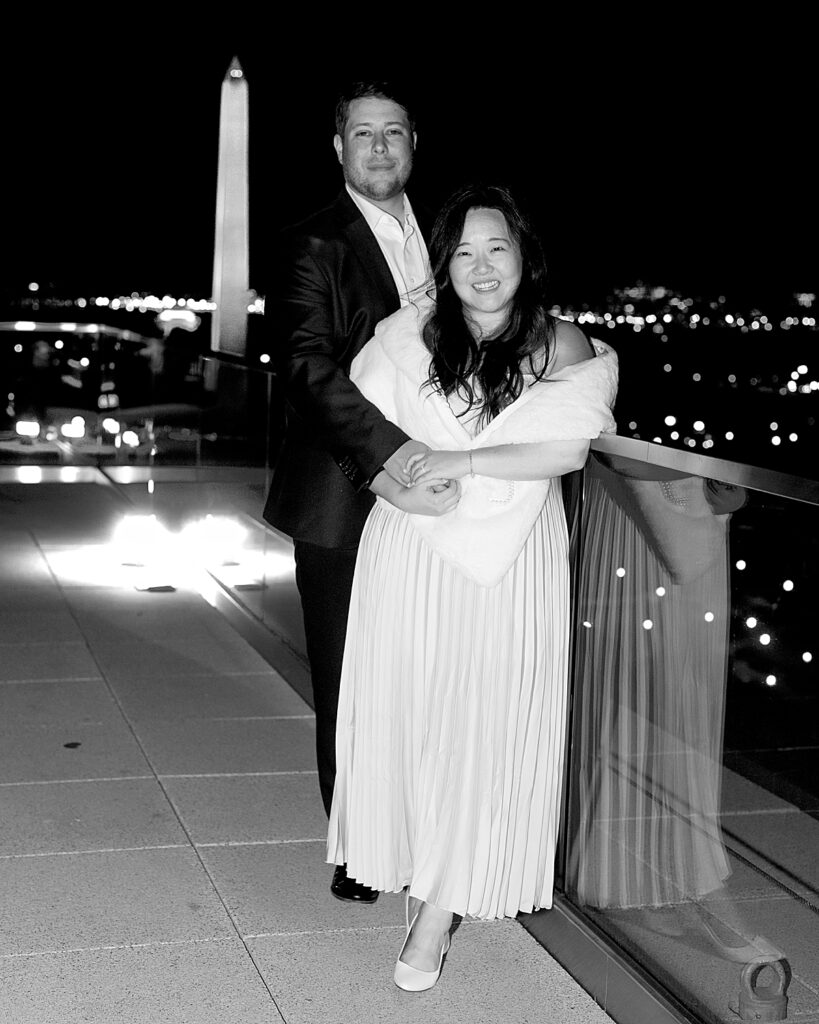 DC photographer captures bride and groom on rooftop of Old Ebbitt Grill